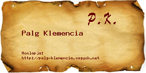 Palg Klemencia névjegykártya